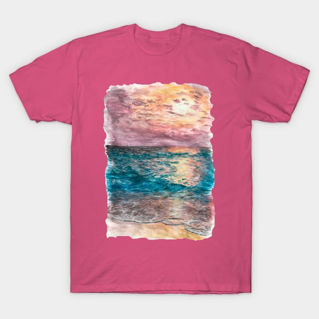 Sea. Sunset T-Shirt by Evgeniya